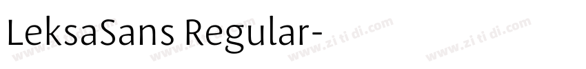 LeksaSans Regular字体转换